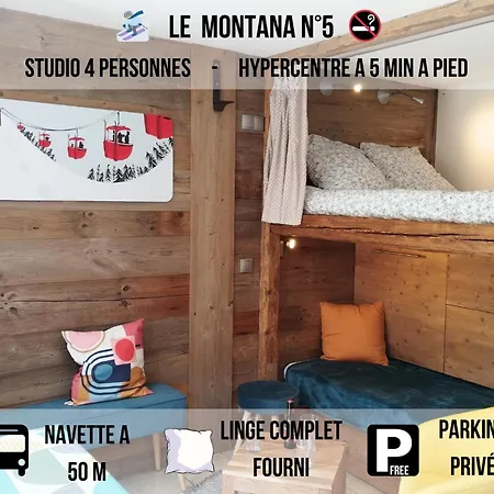 Le Montana - Studio Rue Du Centre - Cosy Et Montagnard - Navette Les Gets Exterior photo